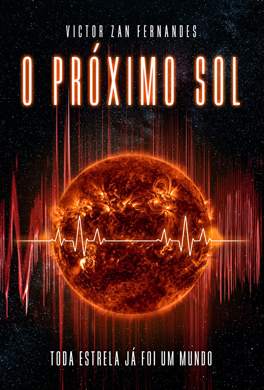Rascunho quase idêntico à capa final, com pequenas diferenças de enquadramento do Sol.